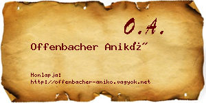 Offenbacher Anikó névjegykártya