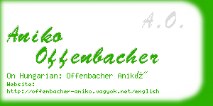 aniko offenbacher business card